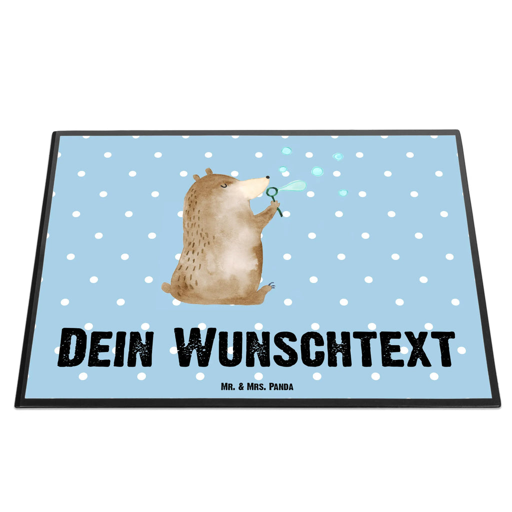 Personalisierte Schreibtischunterlage Bär Seifenblasen Personalisierte Schreibunterlage, Personalisierte Schreibtischauflage, Personalisierte Schreibtisch Unterlagen, Schreibunterlage mit Namen, Schreibtischauflage mit Namen, Schreibtisch Unterlagen mit Namen, Selbst gestalten, Namensaufdruck, Namenspersonalisierung, Bär, Teddy, Teddybär, Seifenblasen Bär Lustig Sein Glücklich Traurig Happy
