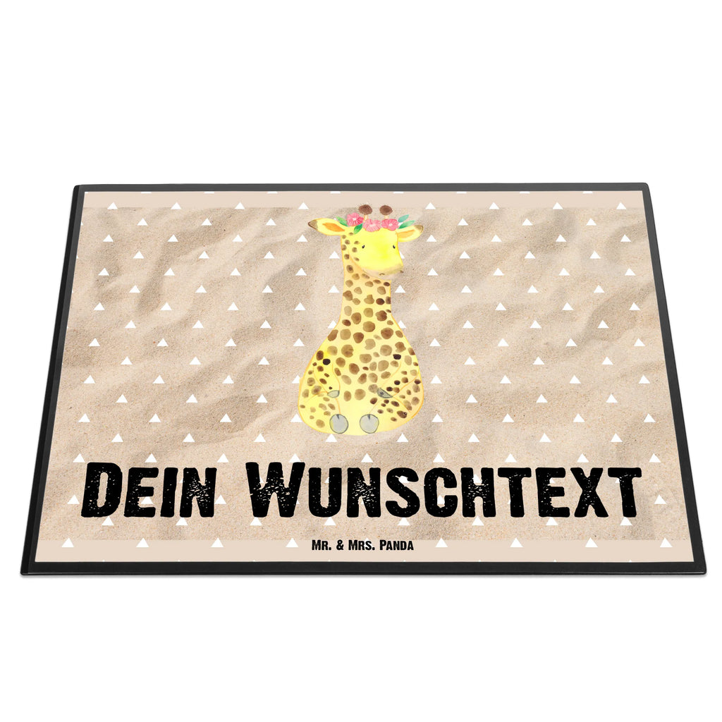 Personalisierte Schreibtischunterlage Giraffe Blumenkranz Personalisierte Schreibunterlage, Personalisierte Schreibtischauflage, Personalisierte Schreibtisch Unterlagen, Schreibunterlage mit Namen, Schreibtischauflage mit Namen, Schreibtisch Unterlagen mit Namen, Selbst gestalten, Namensaufdruck, Namenspersonalisierung, Afrika, Wildtiere, Giraffe, Blumenkranz, Abenteurer, Selbstliebe, Freundin