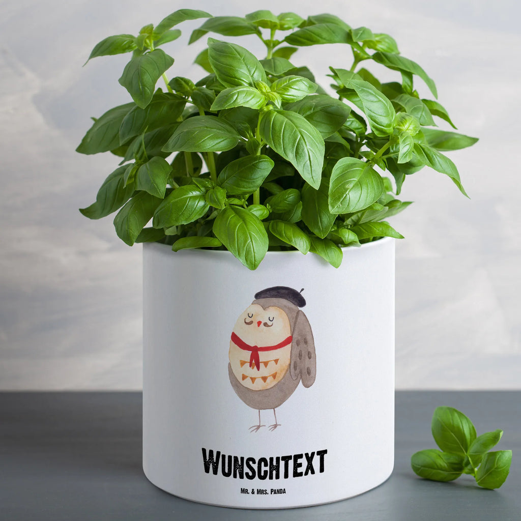 Personalisierter XL Blumentopf Eule Französisch Personalisierter Blumentopf, Personalisierter Übertopf, Personalisierter Pflanztopf, Personalisierter Keramiktopf, Personalisierter Kräutertopf, Personalisierter Topf, Personalisierter Pflanzkübel, Personalisierter Blumenübertopf, Eule, Eulen, Eule Deko, Owl, hibou, La vie est belle, das Leben ist schön, Spruch schön, Spruch Französisch, Frankreich