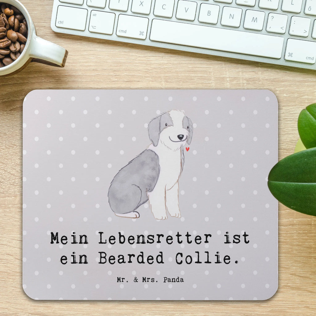 Mauspad Bearded Collie Lebensretter Mousepad, Computer zubehör, Büroausstattung, PC Zubehör, Arbeitszimmer, Mauspad, Einzigartiges Mauspad, Designer Mauspad, Mausunterlage, Mauspad Büro, Hund, Hunderasse, Rassehund, Hundebesitzer, Geschenk, Tierfreund, Schenken, Welpe, Bearded Collie, britischer Hütehund