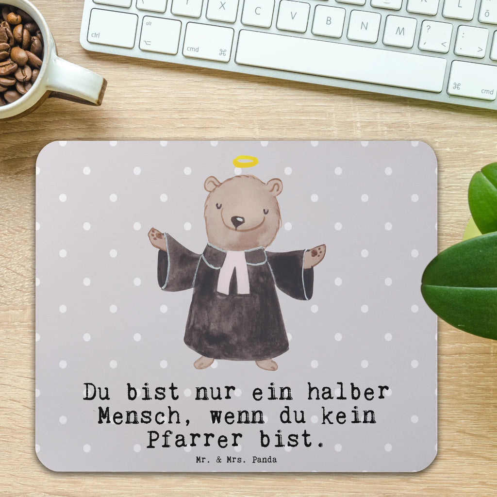 Mauspad Pfarrer mit Herz Mousepad, Computer zubehör, Büroausstattung, PC Zubehör, Arbeitszimmer, Mauspad, Einzigartiges Mauspad, Designer Mauspad, Mausunterlage, Mauspad Büro, Beruf, Ausbildung, Jubiläum, Abschied, Rente, Kollege, Kollegin, Geschenk, Schenken, Arbeitskollege, Mitarbeiter, Firma, Danke, Dankeschön, Pastor, Diener Gottes<br />Geistlicher, Pfarrer, Prediger<br />Priester, Theologe, Kirche