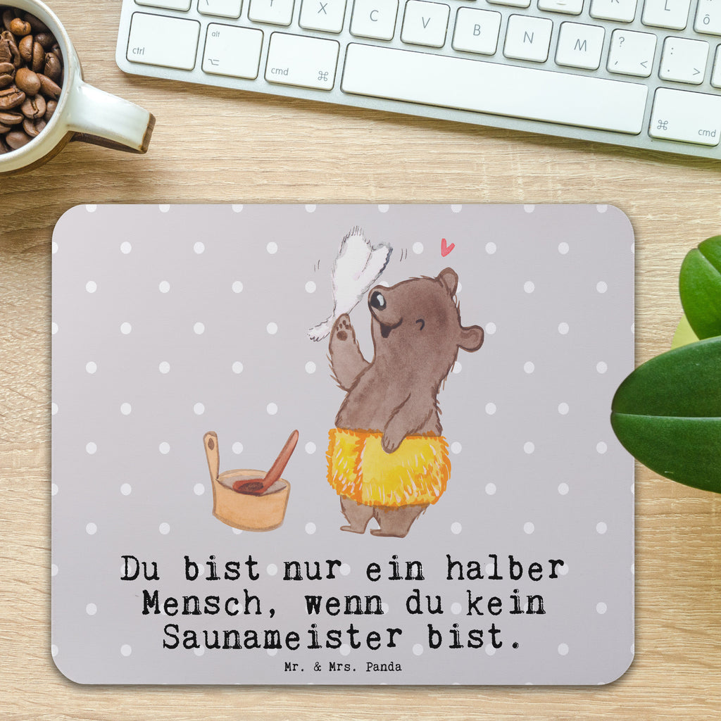 Mauspad Saunameister mit Herz Mousepad, Computer zubehör, Büroausstattung, PC Zubehör, Arbeitszimmer, Mauspad, Einzigartiges Mauspad, Designer Mauspad, Mausunterlage, Mauspad Büro, Beruf, Ausbildung, Jubiläum, Abschied, Rente, Kollege, Kollegin, Geschenk, Schenken, Arbeitskollege, Mitarbeiter, Firma, Danke, Dankeschön