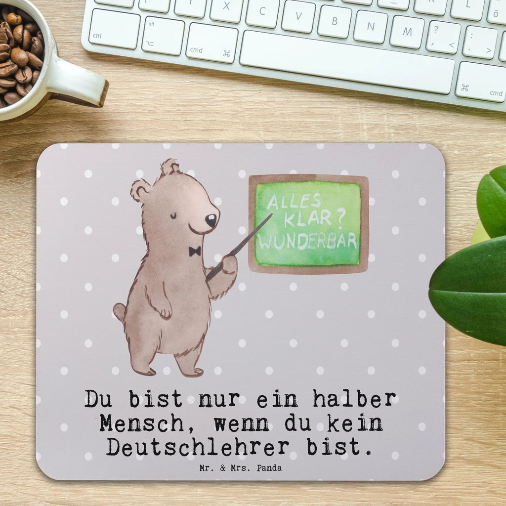 Mauspad Deutschlehrer mit Herz Mousepad, Computer zubehör, Büroausstattung, PC Zubehör, Arbeitszimmer, Mauspad, Einzigartiges Mauspad, Designer Mauspad, Mausunterlage, Mauspad Büro, Beruf, Ausbildung, Jubiläum, Abschied, Rente, Kollege, Kollegin, Geschenk, Schenken, Arbeitskollege, Mitarbeiter, Firma, Danke, Dankeschön, Deutschlehrer, Deutschunterricht, Schule, Grundschule