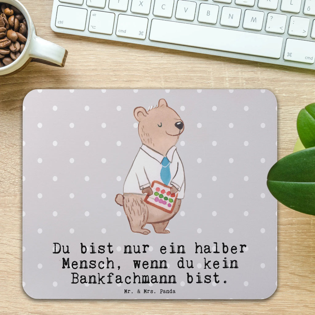 Mauspad Bankfachmann mit Herz Mousepad, Computer zubehör, Büroausstattung, PC Zubehör, Arbeitszimmer, Mauspad, Einzigartiges Mauspad, Designer Mauspad, Mausunterlage, Mauspad Büro, Beruf, Ausbildung, Jubiläum, Abschied, Rente, Kollege, Kollegin, Geschenk, Schenken, Arbeitskollege, Mitarbeiter, Firma, Danke, Dankeschön, Bankfachmann, Bankangestellter, Bänker, Bankberater