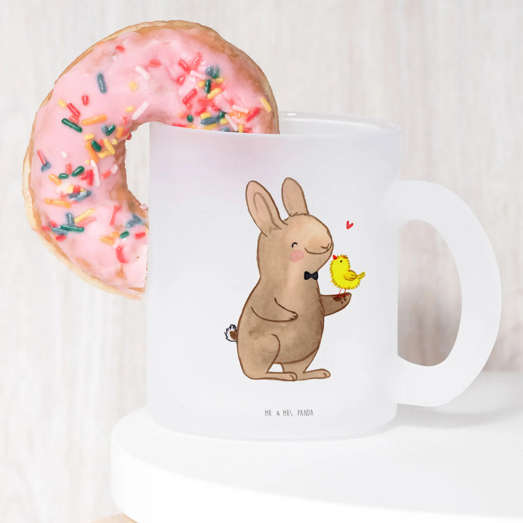 Teetasse Hase mit Küken Teetasse, Teeglas, Teebecher, Tasse mit Henkel, Tasse, Glas Teetasse, Teetasse aus Glas, Ostern, Osterhase, Ostergeschenke, Osternest, Osterdeko, Geschenke zu Ostern, Ostern Geschenk, Ostergeschenke Kinder, Ostern Kinder