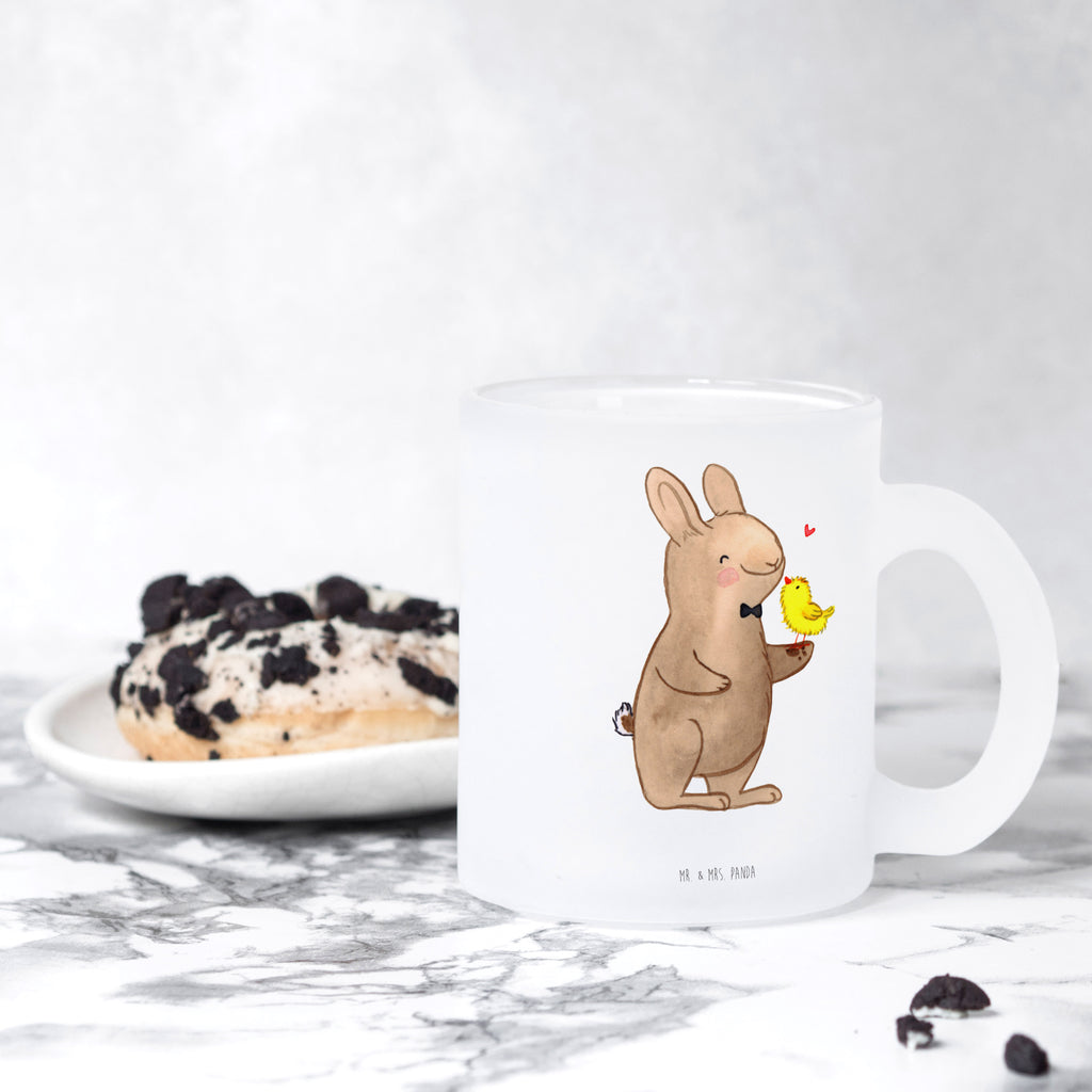 Teetasse Hase mit Küken Teetasse, Teeglas, Teebecher, Tasse mit Henkel, Tasse, Glas Teetasse, Teetasse aus Glas, Ostern, Osterhase, Ostergeschenke, Osternest, Osterdeko, Geschenke zu Ostern, Ostern Geschenk, Ostergeschenke Kinder, Ostern Kinder