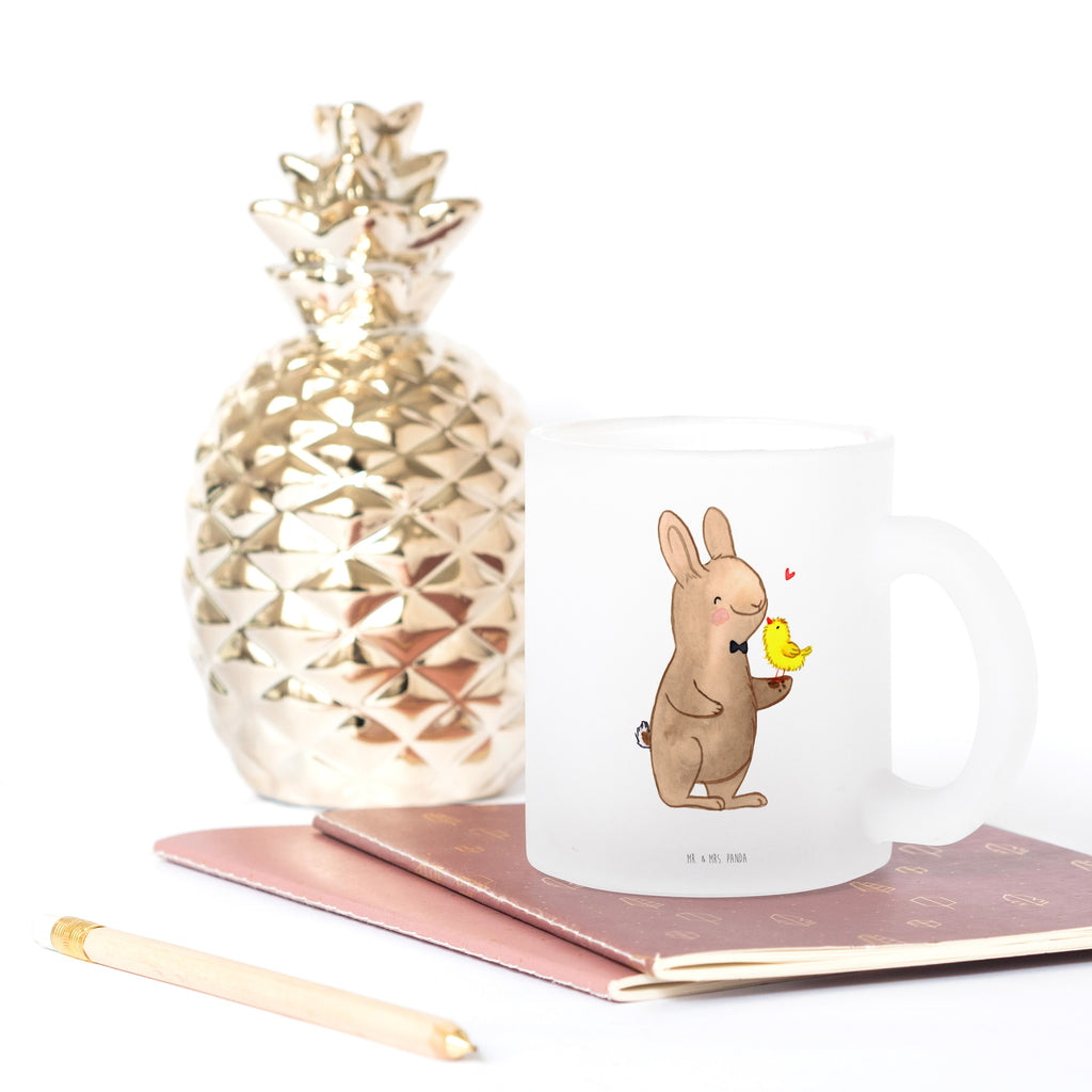 Teetasse Hase mit Küken Teetasse, Teeglas, Teebecher, Tasse mit Henkel, Tasse, Glas Teetasse, Teetasse aus Glas, Ostern, Osterhase, Ostergeschenke, Osternest, Osterdeko, Geschenke zu Ostern, Ostern Geschenk, Ostergeschenke Kinder, Ostern Kinder