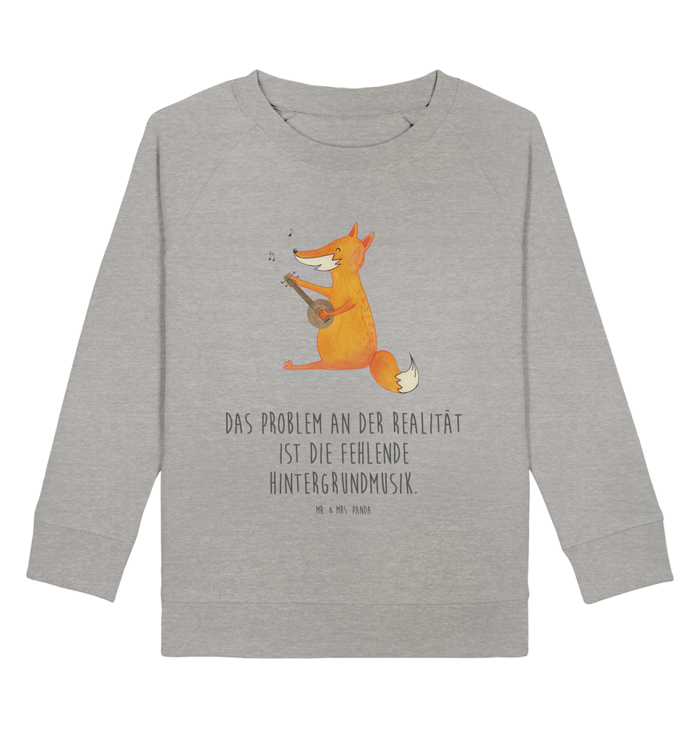 Organic Kinder Pullover Fuchs Gitarre Kinder Pullover, Kinder Sweatshirt, Jungen, Mädchen, Fuchs, Füchse, Geschenk Musiker, Musik Spruch, Musikerin, Sänger, Sängerin, Gitarre