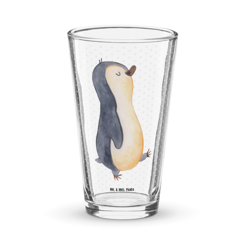 Premium Trinkglas Pinguin marschierend Trinkglas, Glas, Pint Glas, Bierglas, Cocktail Glas, Wasserglas, Pinguin, Pinguine, Frühaufsteher, Langschläfer, Bruder, Schwester, Familie