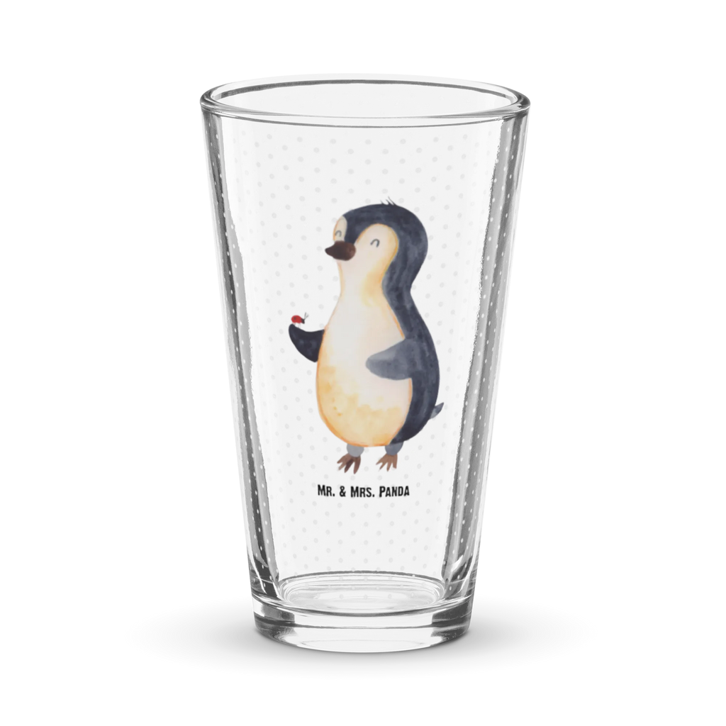 Premium Trinkglas Pinguin Marienkäfer Trinkglas, Glas, Pint Glas, Bierglas, Cocktail Glas, Wasserglas, Pinguin, Pinguine, Marienkäfer, Liebe, Wunder, Glück, Freude, Lebensfreude