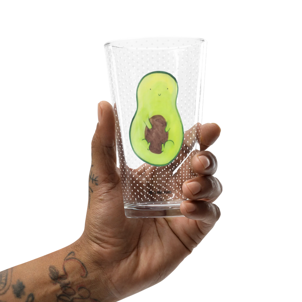 Premium Trinkglas Avocado mit Kern Trinkglas, Glas, Pint Glas, Bierglas, Cocktail Glas, Wasserglas, Avocado, Veggie, Vegan, Gesund, Avokado, Avocadokern, Kern, Pflanze, Spruch Leben