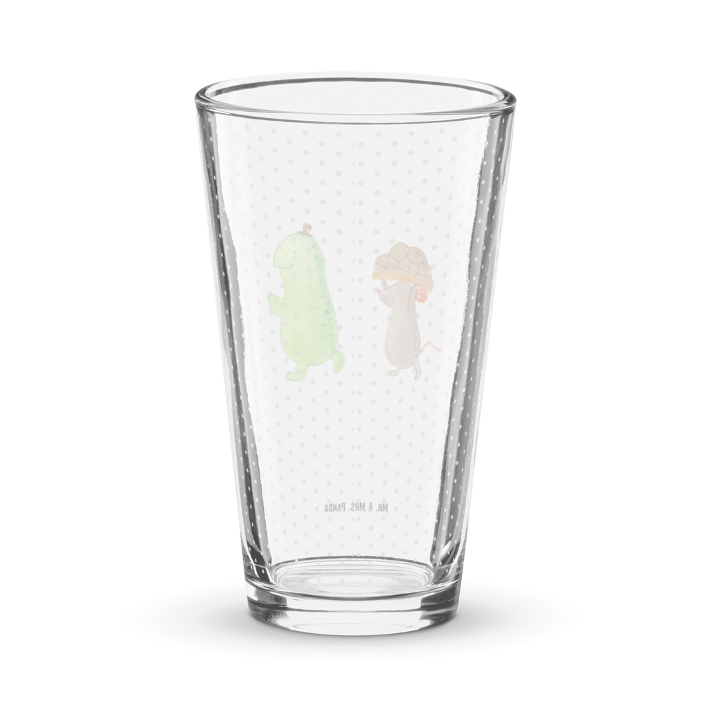 Premium Trinkglas Schildkröte & Maus Trinkglas, Glas, Pint Glas, Bierglas, Cocktail Glas, Wasserglas, Schildkröte, Maus, Freunde, Freundinnen, beste Freunde, beste Freundinnen