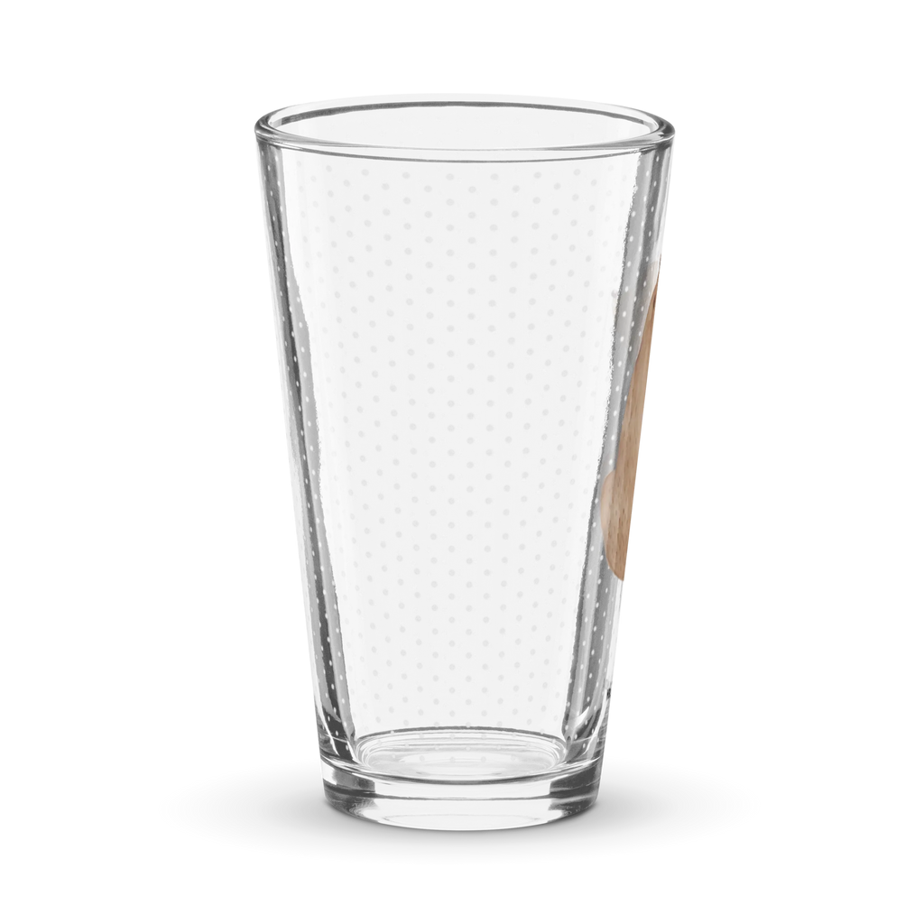 Premium Trinkglas Bär Schulterblick Trinkglas, Glas, Pint Glas, Bierglas, Cocktail Glas, Wasserglas, Bär, Teddy, Teddybär, Selbstachtung, Weltansicht, Motivation, Bären, Bärenliebe, Weisheit