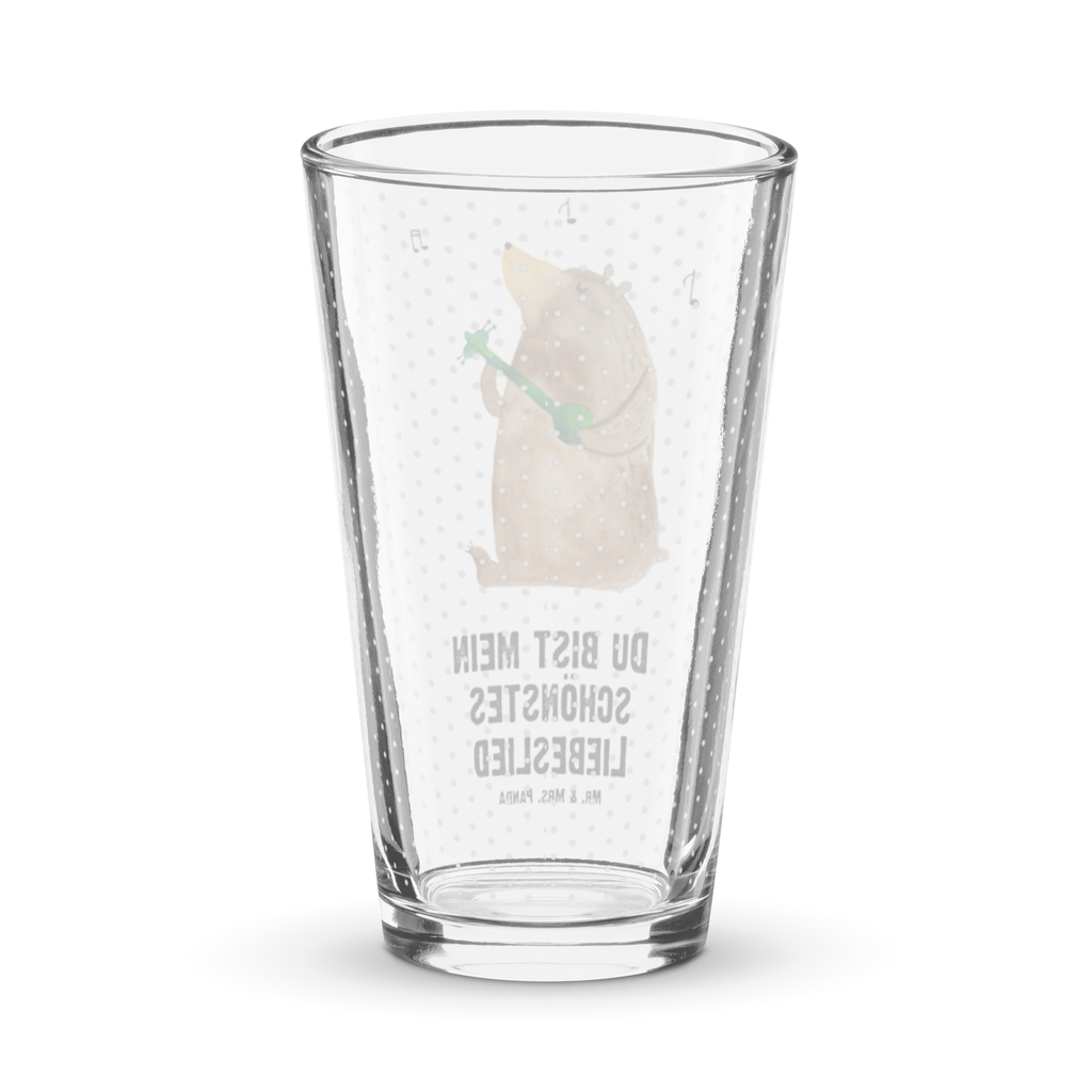 Premium Trinkglas Bär Lied Trinkglas, Glas, Pint Glas, Bierglas, Cocktail Glas, Wasserglas, Bär, Teddy, Teddybär, Bärchen, Bear, Liebeslied, Lied, Song, Valentinstag, Valentine, Geschenk, Partner, Liebe, Freundin, Frau, Herz, Spruch