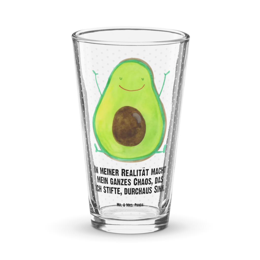 Premium Trinkglas Avocado Happy Trinkglas, Glas, Pint Glas, Bierglas, Cocktail Glas, Wasserglas, Avocado, Veggie, Vegan, Gesund, Chaos