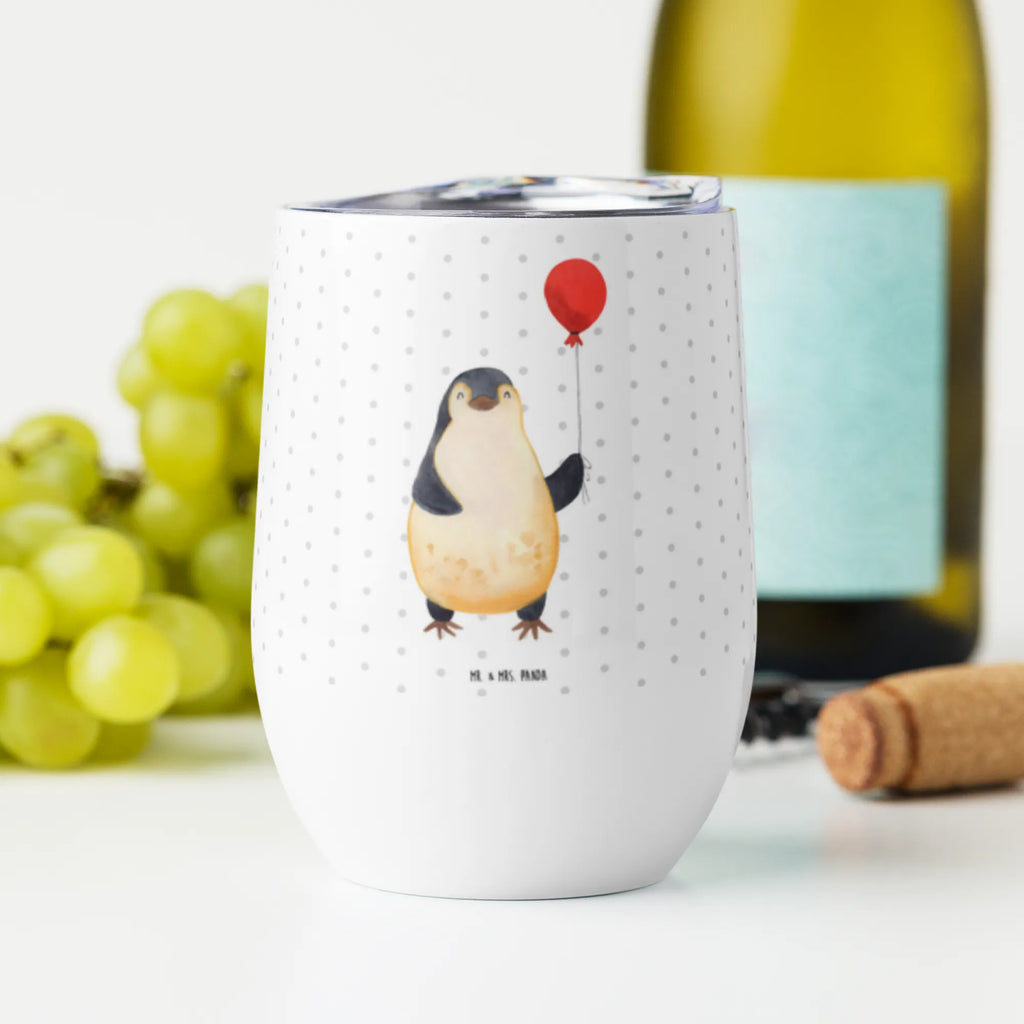 Weinbecher Pinguin Luftballon Weinbecher, Glühwein Becher, Heißgetränke, Trinkbecher, Weinkelch, Weingläser, hochwertiger Weinbecher, Weinbecher Reisen, Weinbecher unterwegs, Thermobecher, Glühweinbecher, Pinguin, Pinguine, Luftballon, Tagträume, Lebenslust, Geschenk Freundin, Geschenkidee, beste Freundin, Motivation, Neustart, neues Leben, Liebe, Glück