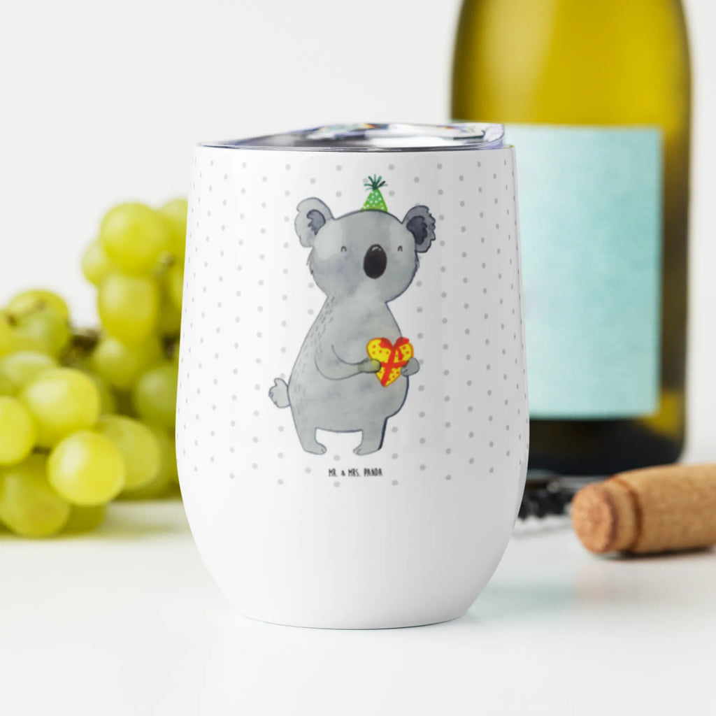 Weinbecher Koala Geschenk Weinbecher, Glühwein Becher, Heißgetränke, Trinkbecher, Weinkelch, Weingläser, hochwertiger Weinbecher, Weinbecher Reisen, Weinbecher unterwegs, Thermobecher, Glühweinbecher, Koala, Koalabär, Geschenk, Geburtstag, Party