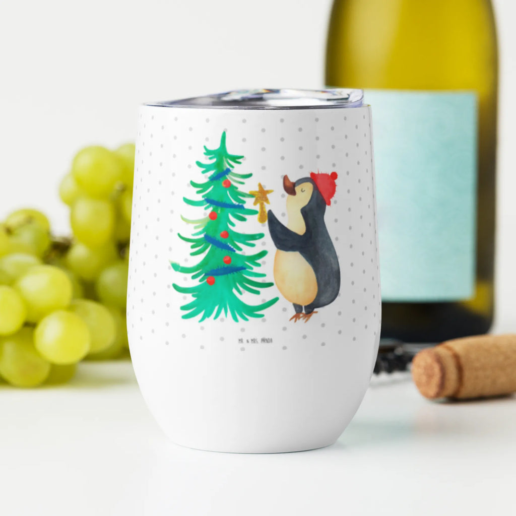 Weinbecher Pinguin Weihnachtsbaum Weinbecher, Glühwein Becher, Heißgetränke, Trinkbecher, Weinkelch, Weingläser, hochwertiger Weinbecher, Weinbecher Reisen, Weinbecher unterwegs, Thermobecher, Glühweinbecher, Winter, Weihnachten, Weihnachtsdeko, Nikolaus, Advent, Heiligabend, Wintermotiv, Pinguin