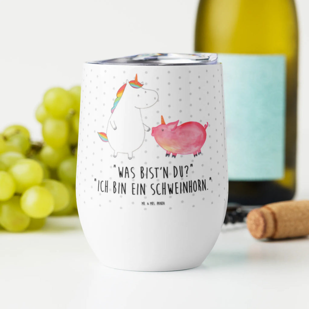 Weinbecher Einhorn + Schweinhorn Weinbecher, Glühwein Becher, Heißgetränke, Trinkbecher, Weinkelch, Weingläser, hochwertiger Weinbecher, Weinbecher Reisen, Weinbecher unterwegs, Thermobecher, Glühweinbecher, Einhorn, Einhörner, Einhorn Deko, Pegasus, Unicorn, Freundschaft, Schweinhorn, Schwein, Freundin, Schweinchen