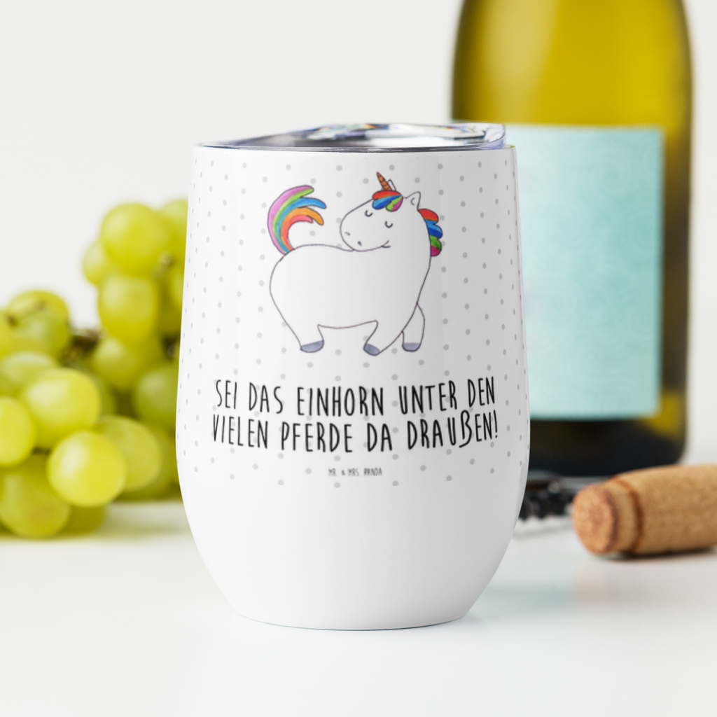 Weinbecher Einhorn stolzierend Weinbecher, Glühwein Becher, Heißgetränke, Trinkbecher, Weinkelch, Weingläser, hochwertiger Weinbecher, Weinbecher Reisen, Weinbecher unterwegs, Thermobecher, Glühweinbecher, Einhorn, Einhörner, Einhorn Deko, Pegasus, Unicorn, stolz, anders, bunt, Pferd, Reiter, Reiten, Freundin, Geschenk