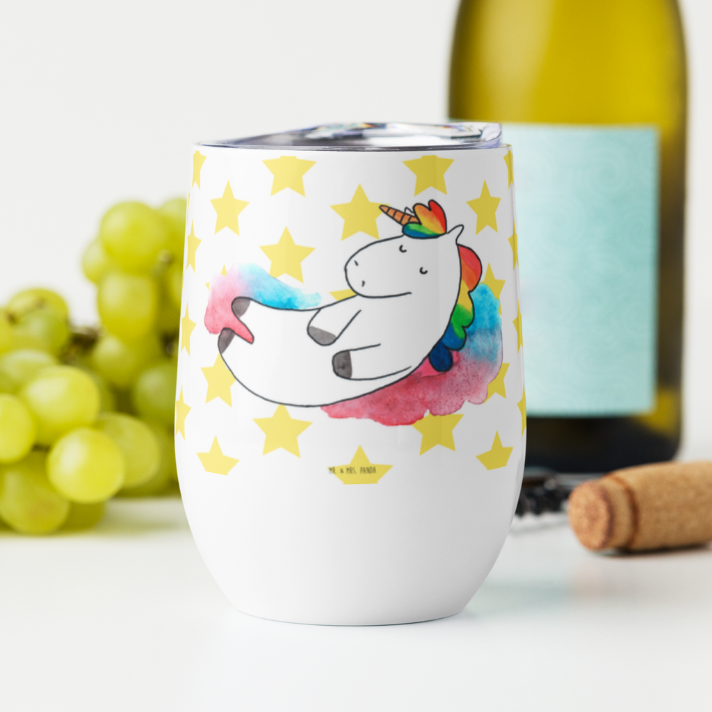 Weinbecher Einhorn Wolke 7 Weinbecher, Glühwein Becher, Heißgetränke, Trinkbecher, Weinkelch, Weingläser, hochwertiger Weinbecher, Weinbecher Reisen, Weinbecher unterwegs, Thermobecher, Glühweinbecher, Einhorn, Einhörner, Einhorn Deko, Pegasus, Unicorn, verliebt, Menschen, witzig, lustig, Geschenk, Glaube, Realität, Lächeln