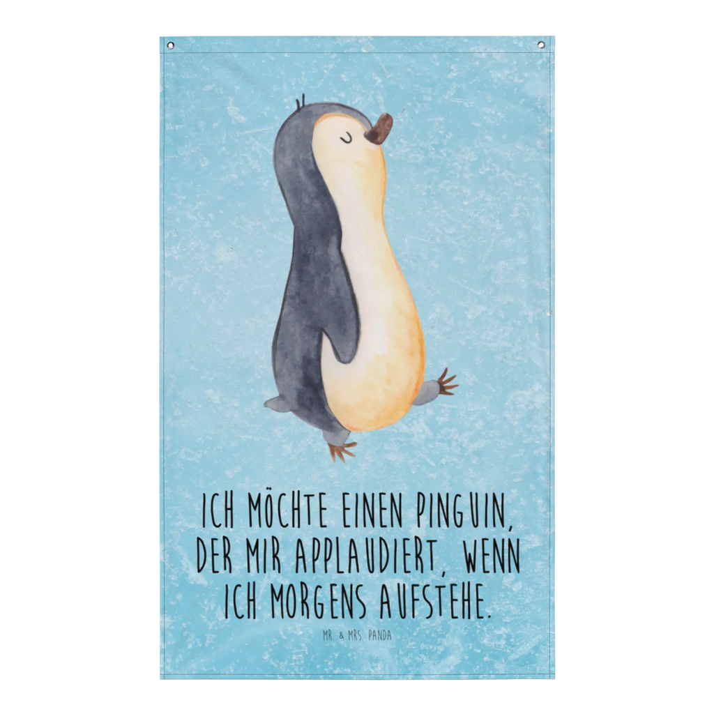 Wandteppich Pinguin marschierend Wandbehang, Dekoration, Boho, Wandteppich, Wandtuch, Wanddeko, Tapisserie, Tapestry, Wandbild, Textil-Kunst, Schmuck-Wandbehang, Wand Deko, Kinderzimmer, Kinderzimmer Wand, Kinderzimmer Deko, Kinderzimmer Wanddeko, Pinguin, Pinguine, Frühaufsteher, Langschläfer, Bruder, Schwester, Familie