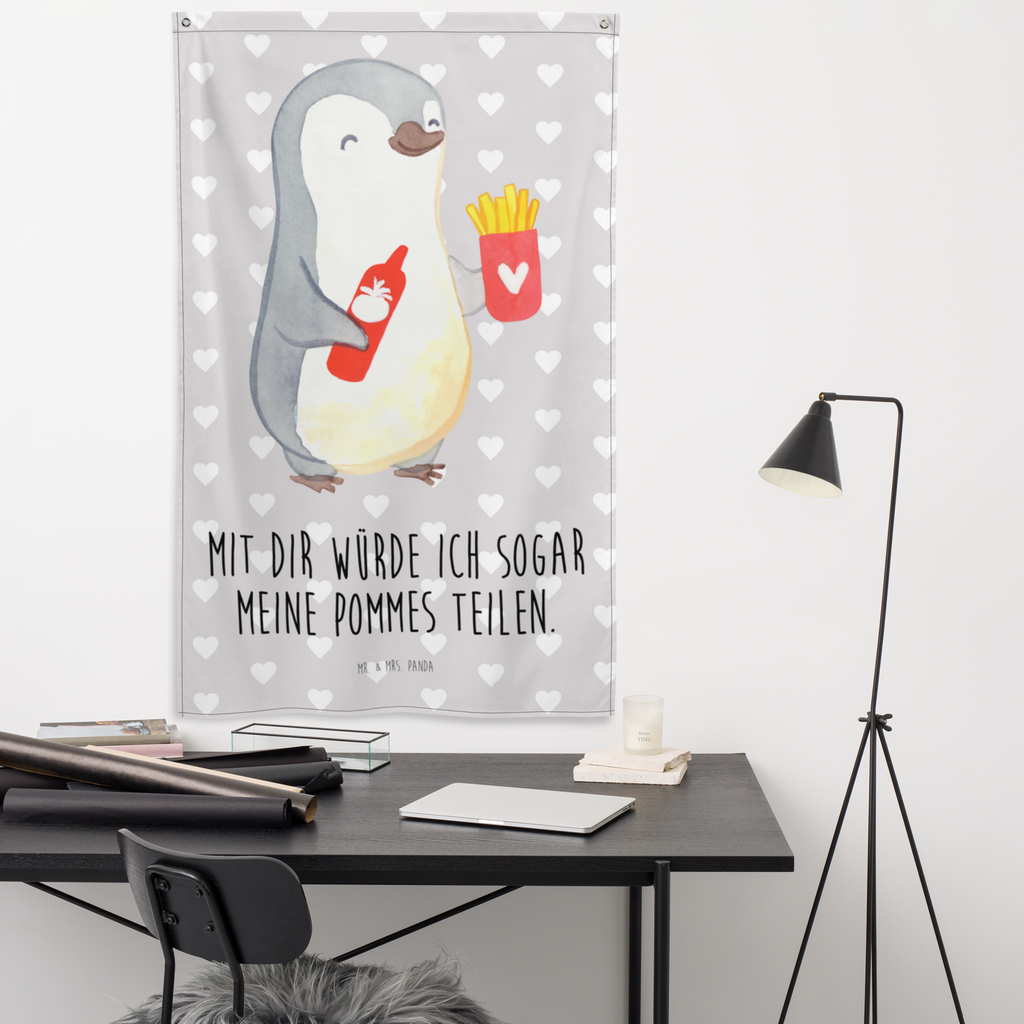 Wandteppich Pinguin Pommes Wandbehang, Dekoration, Boho, Wandteppich, Wandtuch, Wanddeko, Tapisserie, Tapestry, Wandbild, Textil-Kunst, Schmuck-Wandbehang, Wand Deko, Kinderzimmer, Kinderzimmer Wand, Kinderzimmer Deko, Kinderzimmer Wanddeko, Liebe, Partner, Freund, Freundin, Ehemann, Ehefrau, Heiraten, Verlobung, Heiratsantrag, Liebesgeschenk, Jahrestag, Hocheitstag, Valentinstag, Geschenk für Frauen, Hochzeitstag, Mitbringsel, Geschenk für Freundin, Geschenk für Partner, Liebesbeweis, für Männer, für Ehemann