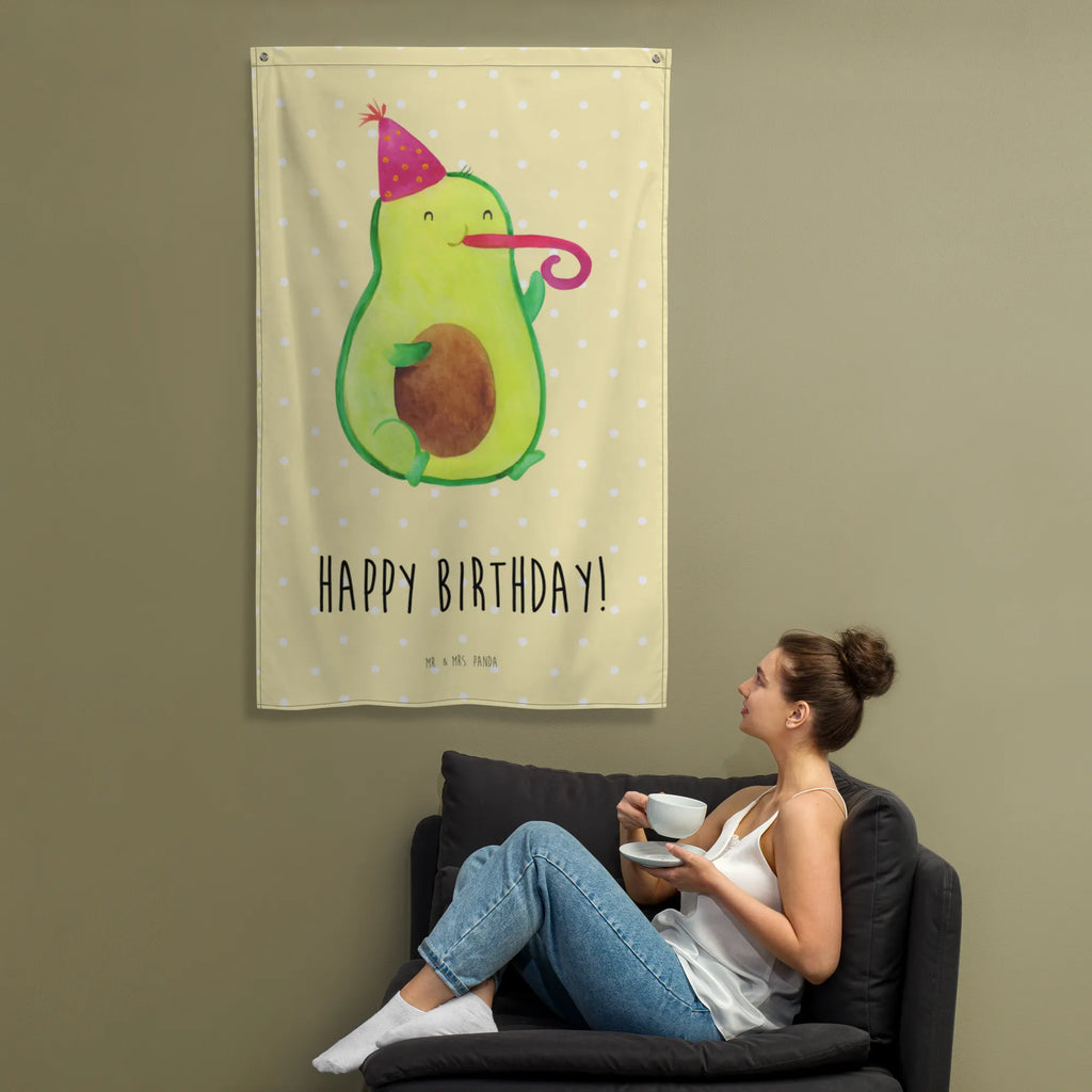 Wandteppich Avocado Birthday Wandbehang, Dekoration, Boho, Wandteppich, Wandtuch, Wanddeko, Tapisserie, Tapestry, Wandbild, Textil-Kunst, Schmuck-Wandbehang, Wand Deko, Kinderzimmer, Kinderzimmer Wand, Kinderzimmer Deko, Kinderzimmer Wanddeko, Avocado, Veggie, Vegan, Gesund