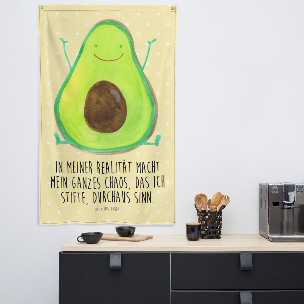 Wandteppich Avocado Happy Wandbehang, Dekoration, Boho, Wandteppich, Wandtuch, Wanddeko, Tapisserie, Tapestry, Wandbild, Textil-Kunst, Schmuck-Wandbehang, Wand Deko, Kinderzimmer, Kinderzimmer Wand, Kinderzimmer Deko, Kinderzimmer Wanddeko, Avocado, Veggie, Vegan, Gesund, Chaos