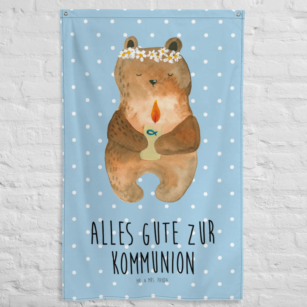 Wandteppich Kommunion-Bär Wandbehang, Dekoration, Boho, Wandteppich, Wandtuch, Wanddeko, Tapisserie, Tapestry, Wandbild, Textil-Kunst, Schmuck-Wandbehang, Wand Deko, Kinderzimmer, Kinderzimmer Wand, Kinderzimmer Deko, Kinderzimmer Wanddeko, Bär, Teddy, Teddybär, Kommunion, Gottes Segen, Taufkerze, katholisch