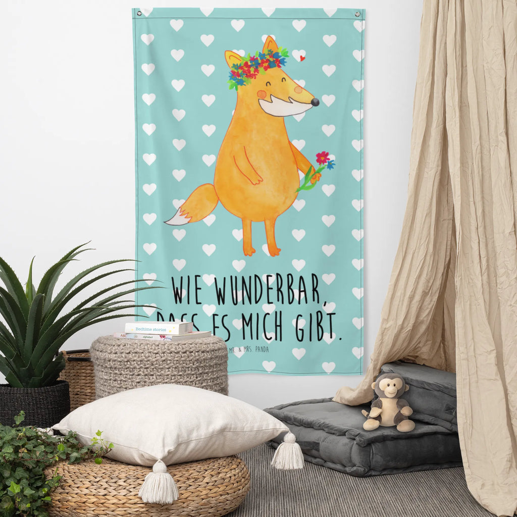 Wandteppich Fuchs Blumenliebe Wandbehang, Dekoration, Boho, Wandteppich, Wandtuch, Wanddeko, Tapisserie, Tapestry, Wandbild, Textil-Kunst, Schmuck-Wandbehang, Wand Deko, Kinderzimmer, Kinderzimmer Wand, Kinderzimmer Deko, Kinderzimmer Wanddeko, Fuchs, Füchse, Fox, Liebe, Freundin, Fuchsmädchen, Blumenmädchen, Freundinnen, Liebesbeweis, Blume, Blumen, Motivation, Freude, ich, mich, Selbstliebe