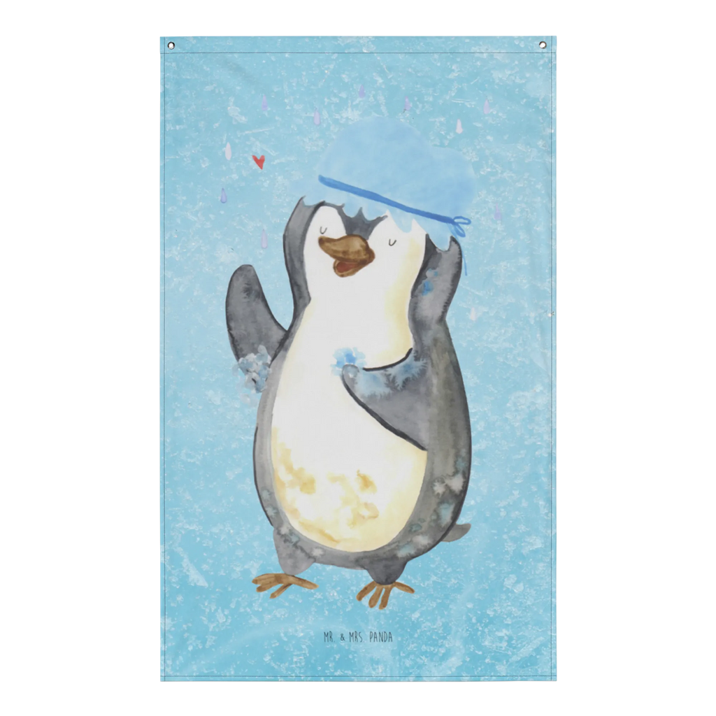 Wandteppich Pinguin duscht Wandbehang, Dekoration, Boho, Wandteppich, Wandtuch, Wanddeko, Tapisserie, Tapestry, Wandbild, Textil-Kunst, Schmuck-Wandbehang, Wand Deko, Kinderzimmer, Kinderzimmer Wand, Kinderzimmer Deko, Kinderzimmer Wanddeko, Pinguin, Pinguine, Dusche, duschen, Lebensmotto, Motivation, Neustart, Neuanfang, glücklich sein