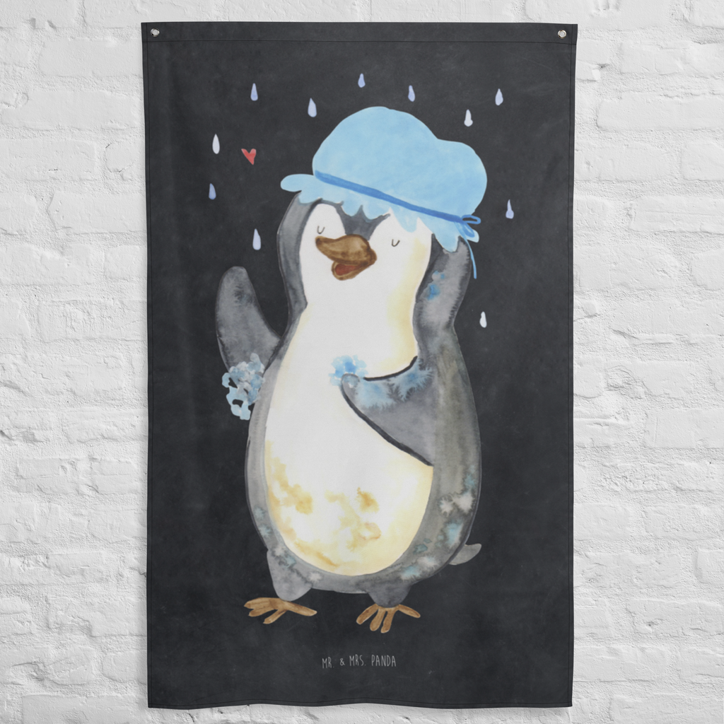 Wandteppich Pinguin duscht Wandbehang, Dekoration, Boho, Wandteppich, Wandtuch, Wanddeko, Tapisserie, Tapestry, Wandbild, Textil-Kunst, Schmuck-Wandbehang, Wand Deko, Kinderzimmer, Kinderzimmer Wand, Kinderzimmer Deko, Kinderzimmer Wanddeko, Pinguin, Pinguine, Dusche, duschen, Lebensmotto, Motivation, Neustart, Neuanfang, glücklich sein