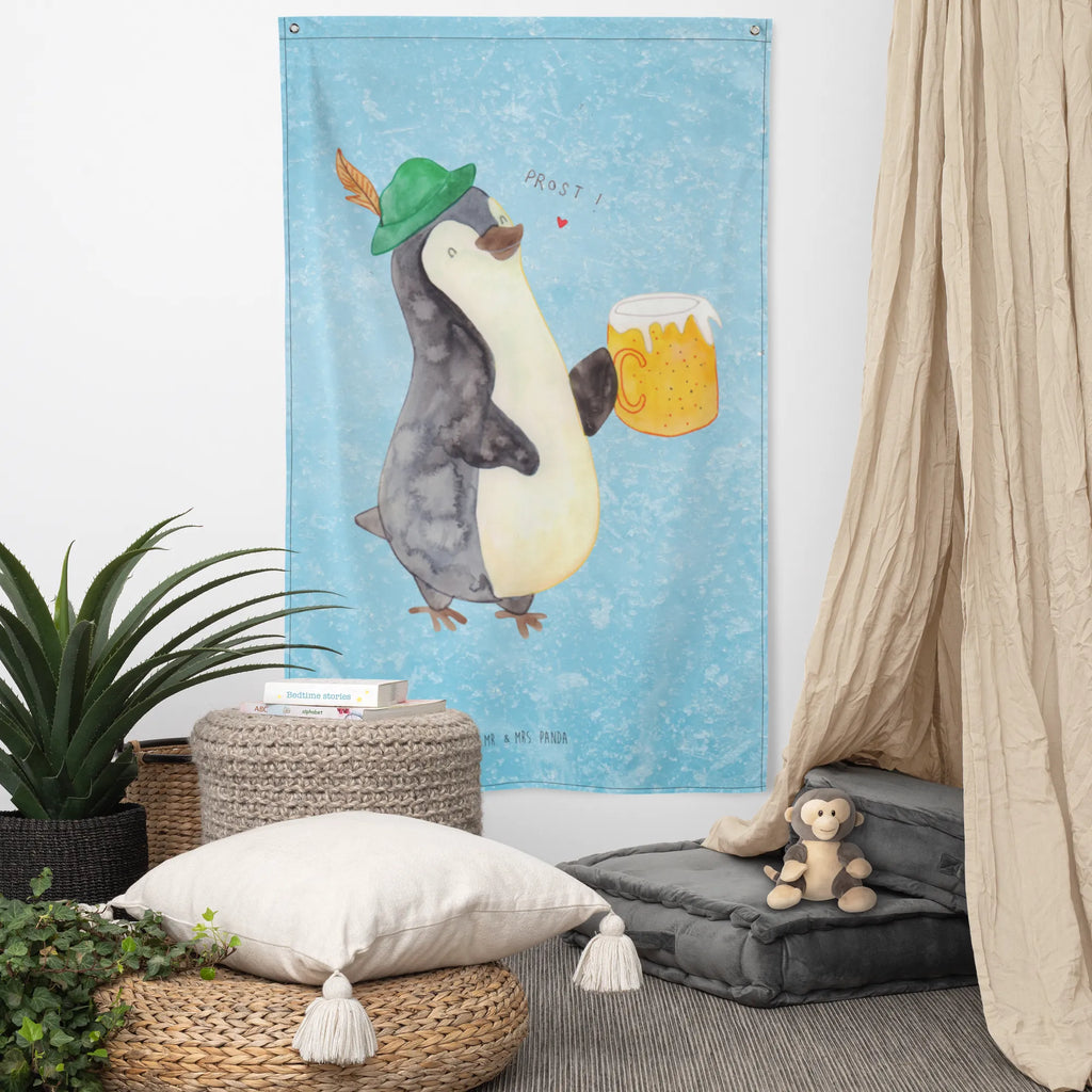 Wandteppich Pinguin Bier Wandbehang, Dekoration, Boho, Wandteppich, Wandtuch, Wanddeko, Tapisserie, Tapestry, Wandbild, Textil-Kunst, Schmuck-Wandbehang, Wand Deko, Kinderzimmer, Kinderzimmer Wand, Kinderzimmer Deko, Kinderzimmer Wanddeko, Pinguin, Pinguine, Bier, Oktoberfest