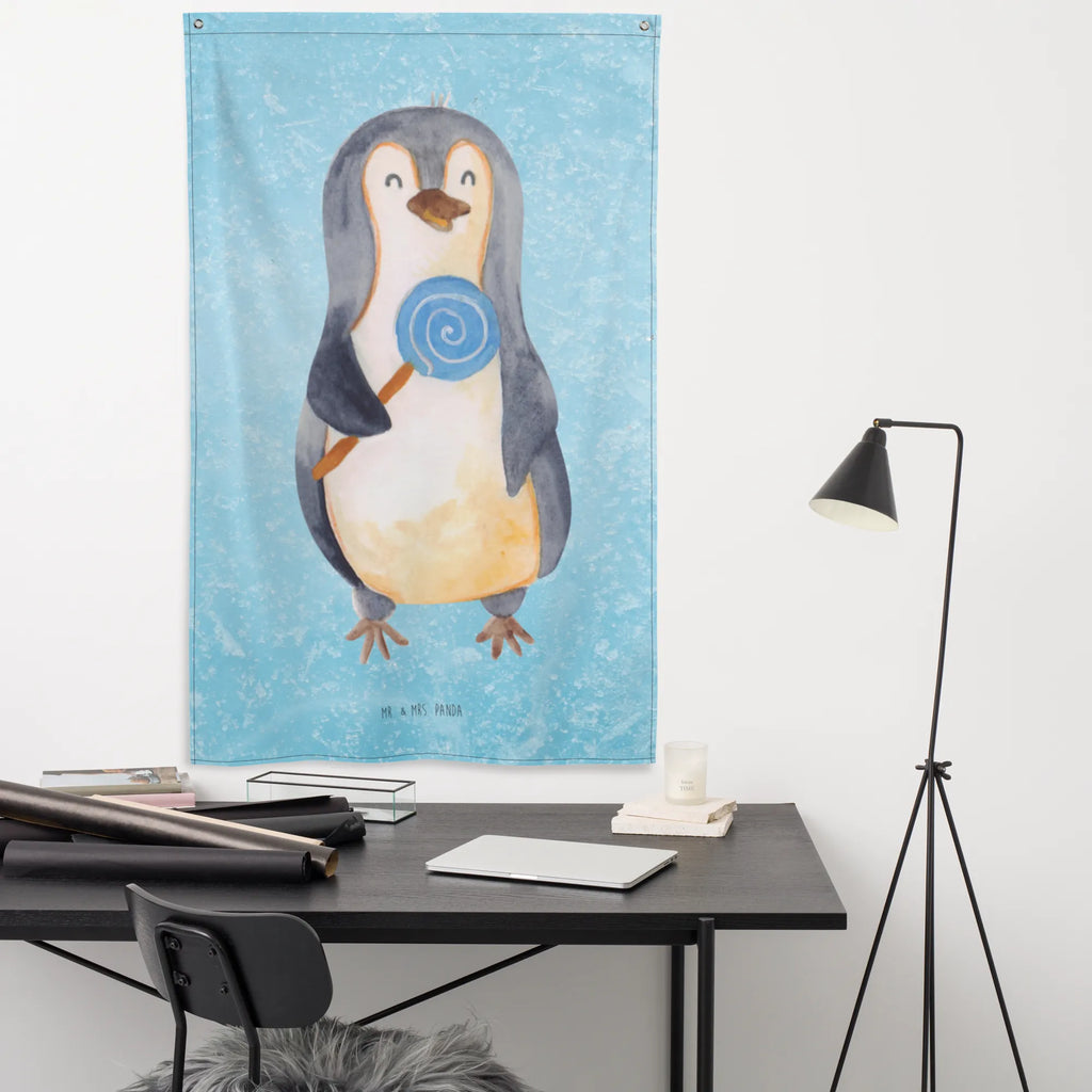 Wandteppich Pinguin Lolli Wandbehang, Dekoration, Boho, Wandteppich, Wandtuch, Wanddeko, Tapisserie, Tapestry, Wandbild, Textil-Kunst, Schmuck-Wandbehang, Wand Deko, Kinderzimmer, Kinderzimmer Wand, Kinderzimmer Deko, Kinderzimmer Wanddeko, Pinguin, Pinguine, Lolli, Süßigkeiten, Blödsinn, Spruch, Rebell, Gauner, Ganove, Rabauke