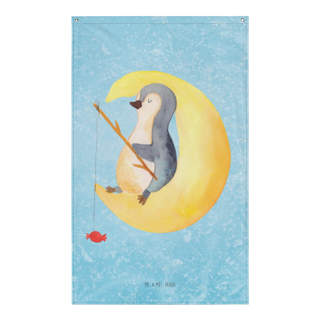 Wandteppich Pinguin Mond Wandbehang, Dekoration, Boho, Wandteppich, Wandtuch, Wanddeko, Tapisserie, Tapestry, Wandbild, Textil-Kunst, Schmuck-Wandbehang, Wand Deko, Kinderzimmer, Kinderzimmer Wand, Kinderzimmer Deko, Kinderzimmer Wanddeko, Pinguin, Pinguine, Spruch, schlafen, Nachtruhe, Einschlafen, Schlafzimmer, Schlafstörungen, Gästezimmer