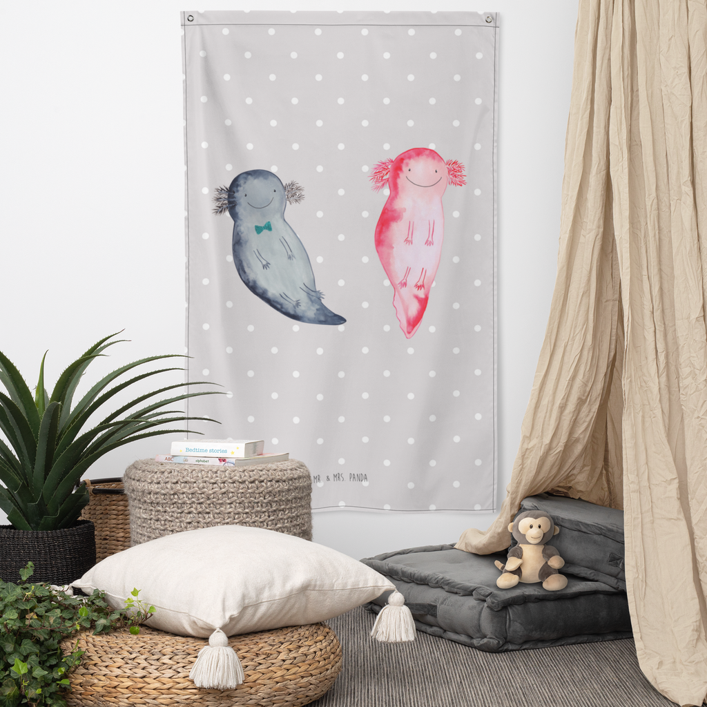 Wandteppich Axolotl Axel+Lotte Wandbehang, Dekoration, Boho, Wandteppich, Wandtuch, Wanddeko, Tapisserie, Tapestry, Wandbild, Textil-Kunst, Schmuck-Wandbehang, Wand Deko, Kinderzimmer, Kinderzimmer Wand, Kinderzimmer Deko, Kinderzimmer Wanddeko, Axolotl, Molch, Axolot, Schwanzlurch, Lurch, Lurche, Liebe, große Liebe, Liebesbeweis, Freund, Verlobter, Ehemann, Jahrestag, Valentinstag