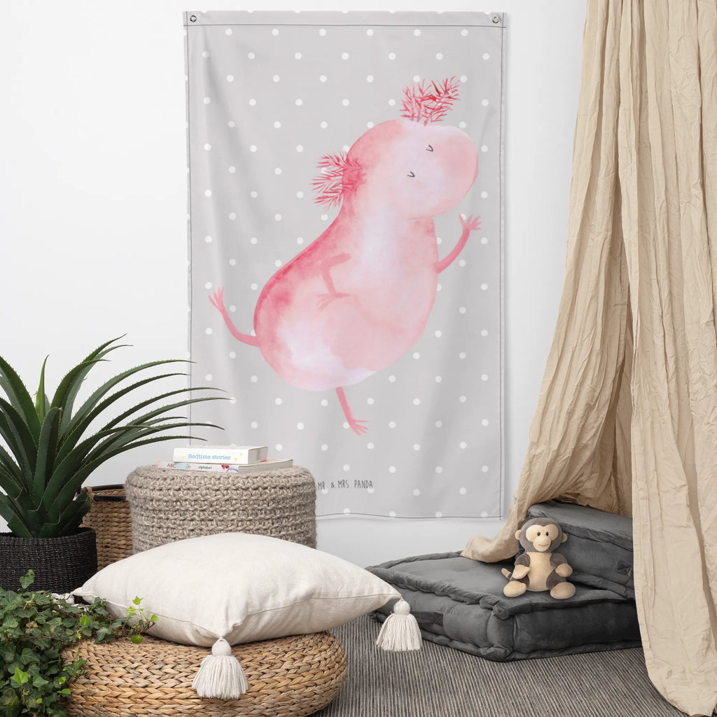 Wandteppich Axolotl tanzt Wandbehang, Dekoration, Boho, Wandteppich, Wandtuch, Wanddeko, Tapisserie, Tapestry, Wandbild, Textil-Kunst, Schmuck-Wandbehang, Wand Deko, Kinderzimmer, Kinderzimmer Wand, Kinderzimmer Deko, Kinderzimmer Wanddeko, Axolotl, Molch, Axolot, Schwanzlurch, Lurch, Lurche, Dachschaden, Sterne, verrückt, Freundin, beste Freundin