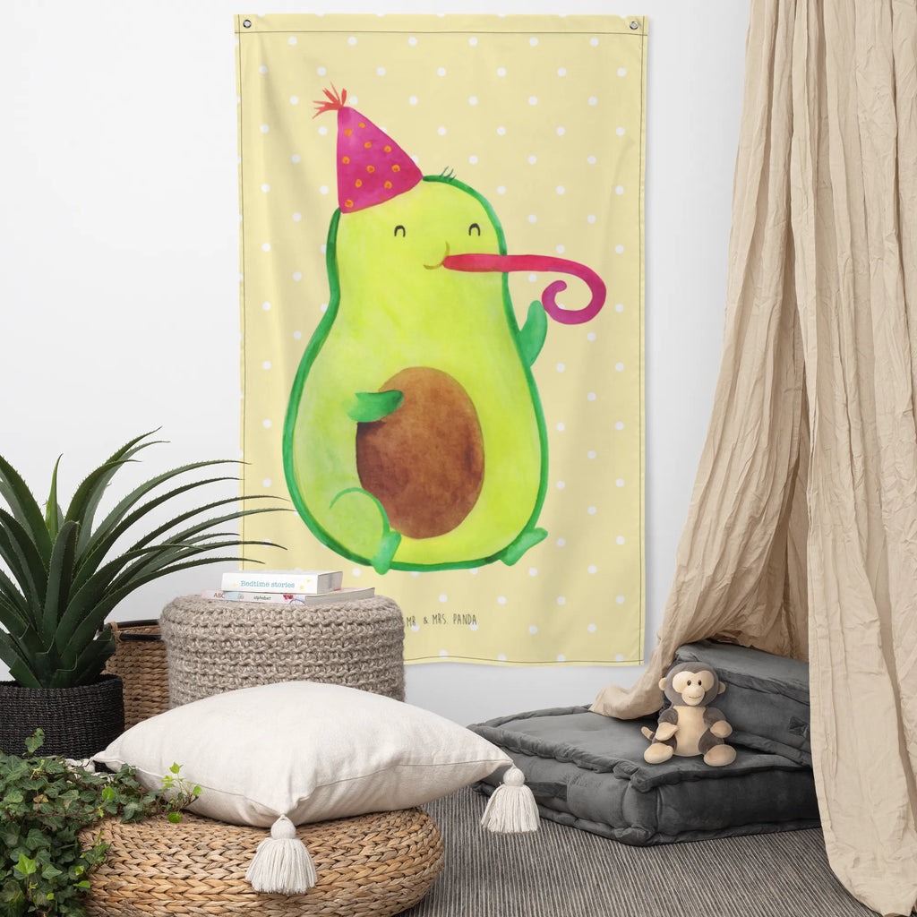 Wandteppich Avocado Birthday Wandbehang, Dekoration, Boho, Wandteppich, Wandtuch, Wanddeko, Tapisserie, Tapestry, Wandbild, Textil-Kunst, Schmuck-Wandbehang, Wand Deko, Kinderzimmer, Kinderzimmer Wand, Kinderzimmer Deko, Kinderzimmer Wanddeko, Avocado, Veggie, Vegan, Gesund