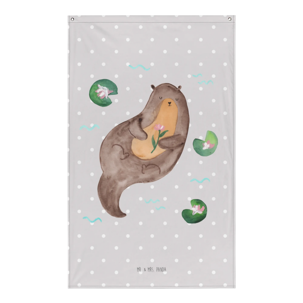 Wandteppich Otter mit Seerose Wandbehang, Dekoration, Boho, Wandteppich, Wandtuch, Wanddeko, Tapisserie, Tapestry, Wandbild, Textil-Kunst, Schmuck-Wandbehang, Wand Deko, Kinderzimmer, Kinderzimmer Wand, Kinderzimmer Deko, Kinderzimmer Wanddeko, Otter, Fischotter, Seeotter, Otter Seeotter See Otter