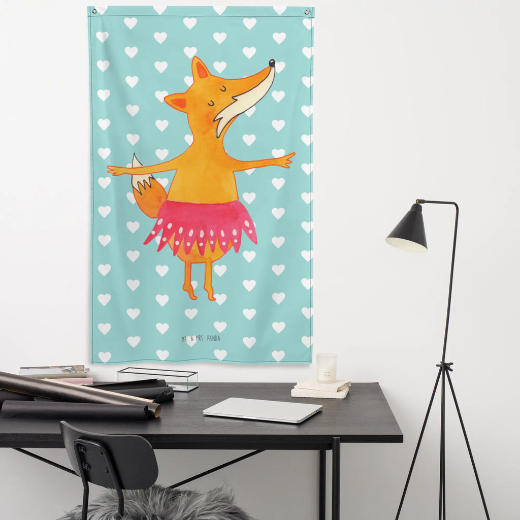 Wandteppich Fuchs Ballerina Wandbehang, Dekoration, Boho, Wandteppich, Wandtuch, Wanddeko, Tapisserie, Tapestry, Wandbild, Textil-Kunst, Schmuck-Wandbehang, Wand Deko, Kinderzimmer, Kinderzimmer Wand, Kinderzimmer Deko, Kinderzimmer Wanddeko, Fuchs, Fuchs Spruch, Füchse, Füchsin, Ballerina, Ballett, Tänzerin, Tanzen, Party, Einladung, Geburtstag