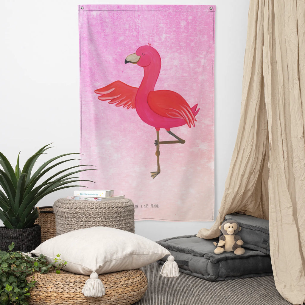 Wandteppich Flamingo Yoga Wandbehang, Dekoration, Boho, Wandteppich, Wandtuch, Wanddeko, Tapisserie, Tapestry, Wandbild, Textil-Kunst, Schmuck-Wandbehang, Wand Deko, Kinderzimmer, Kinderzimmer Wand, Kinderzimmer Deko, Kinderzimmer Wanddeko, Flamingo, Vogel, Yoga, Namaste, Achtsamkeit, Yoga-Übung, Entspannung, Ärger, Aufregen, Tiefenentspannung