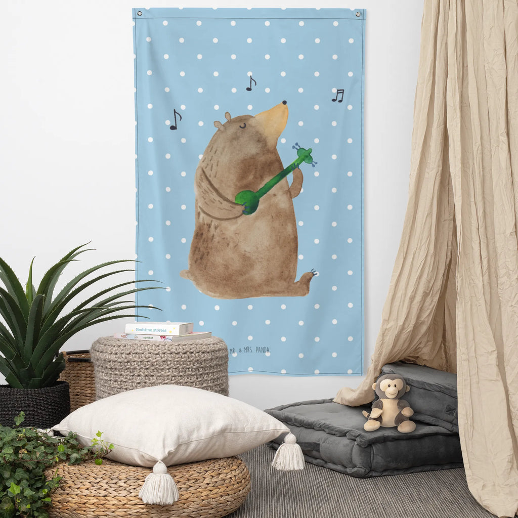 Wandteppich Bär Lied Wandbehang, Dekoration, Boho, Wandteppich, Wandtuch, Wanddeko, Tapisserie, Tapestry, Wandbild, Textil-Kunst, Schmuck-Wandbehang, Wand Deko, Kinderzimmer, Kinderzimmer Wand, Kinderzimmer Deko, Kinderzimmer Wanddeko, Bär, Teddy, Teddybär, Bärchen, Bear, Liebeslied, Lied, Song, Valentinstag, Valentine, Geschenk, Partner, Liebe, Freundin, Frau, Herz, Spruch