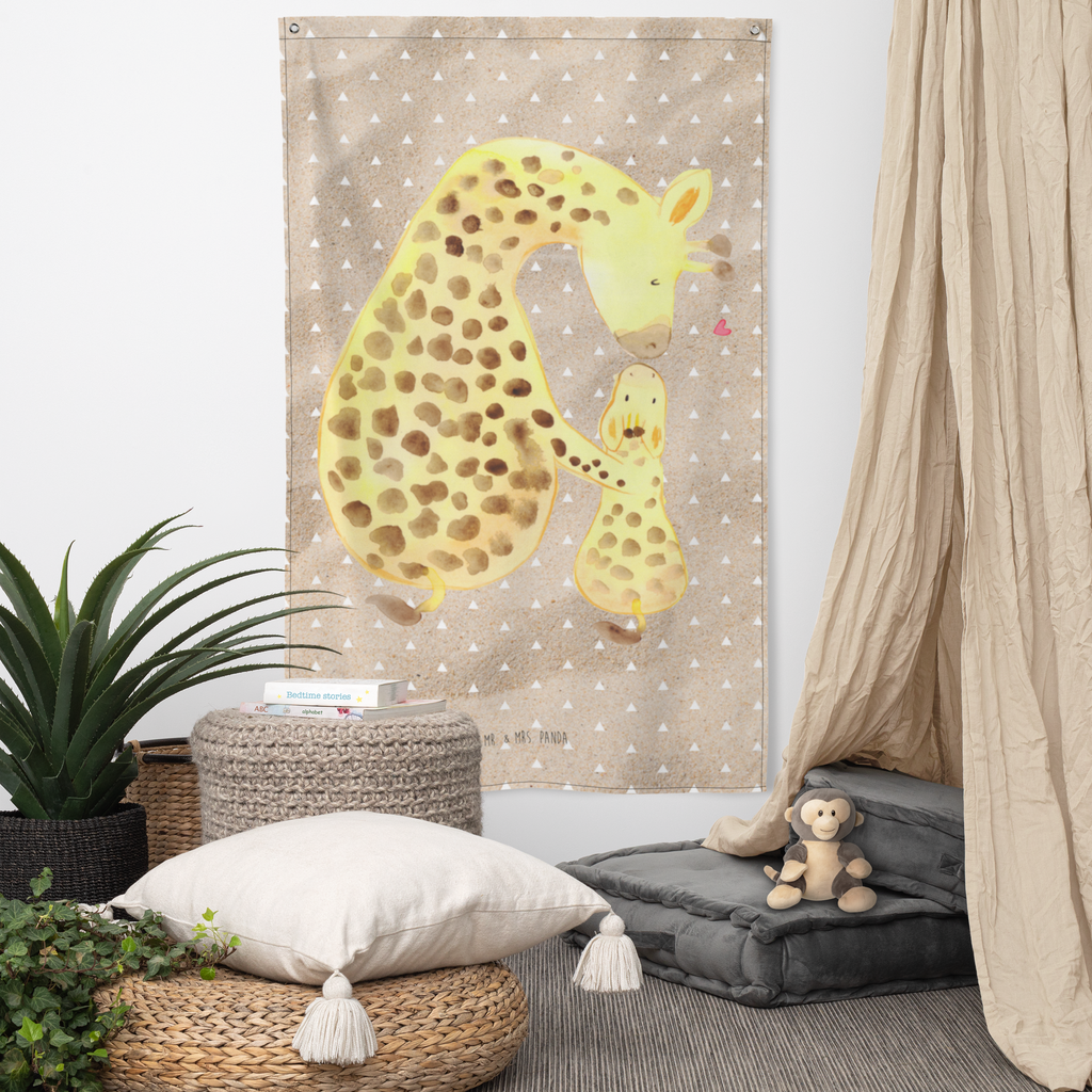 Wandteppich Giraffe mit Kind Wandbehang, Dekoration, Boho, Wandteppich, Wandtuch, Wanddeko, Tapisserie, Tapestry, Wandbild, Textil-Kunst, Schmuck-Wandbehang, Wand Deko, Kinderzimmer, Kinderzimmer Wand, Kinderzimmer Deko, Kinderzimmer Wanddeko, Afrika, Wildtiere, Giraffe, Kind, Mutter, Mama, Tochter, Sohn, Lieblingsmensch