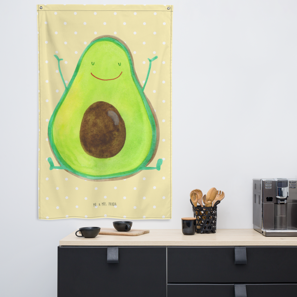 Wandteppich Avocado Happy Wandbehang, Dekoration, Boho, Wandteppich, Wandtuch, Wanddeko, Tapisserie, Tapestry, Wandbild, Textil-Kunst, Schmuck-Wandbehang, Wand Deko, Kinderzimmer, Kinderzimmer Wand, Kinderzimmer Deko, Kinderzimmer Wanddeko, Avocado, Veggie, Vegan, Gesund, Chaos