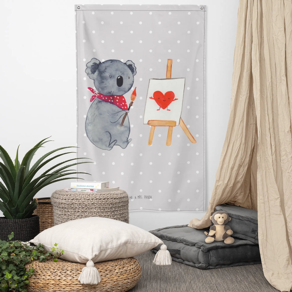 Wandteppich Koala Künstler Wandbehang, Dekoration, Boho, Wandteppich, Wandtuch, Wanddeko, Tapisserie, Tapestry, Wandbild, Textil-Kunst, Schmuck-Wandbehang, Wand Deko, Kinderzimmer, Kinderzimmer Wand, Kinderzimmer Deko, Kinderzimmer Wanddeko, Koala, Koalabär, Liebe, Liebensbeweis, Liebesgeschenk, Gefühle, Künstler, zeichnen