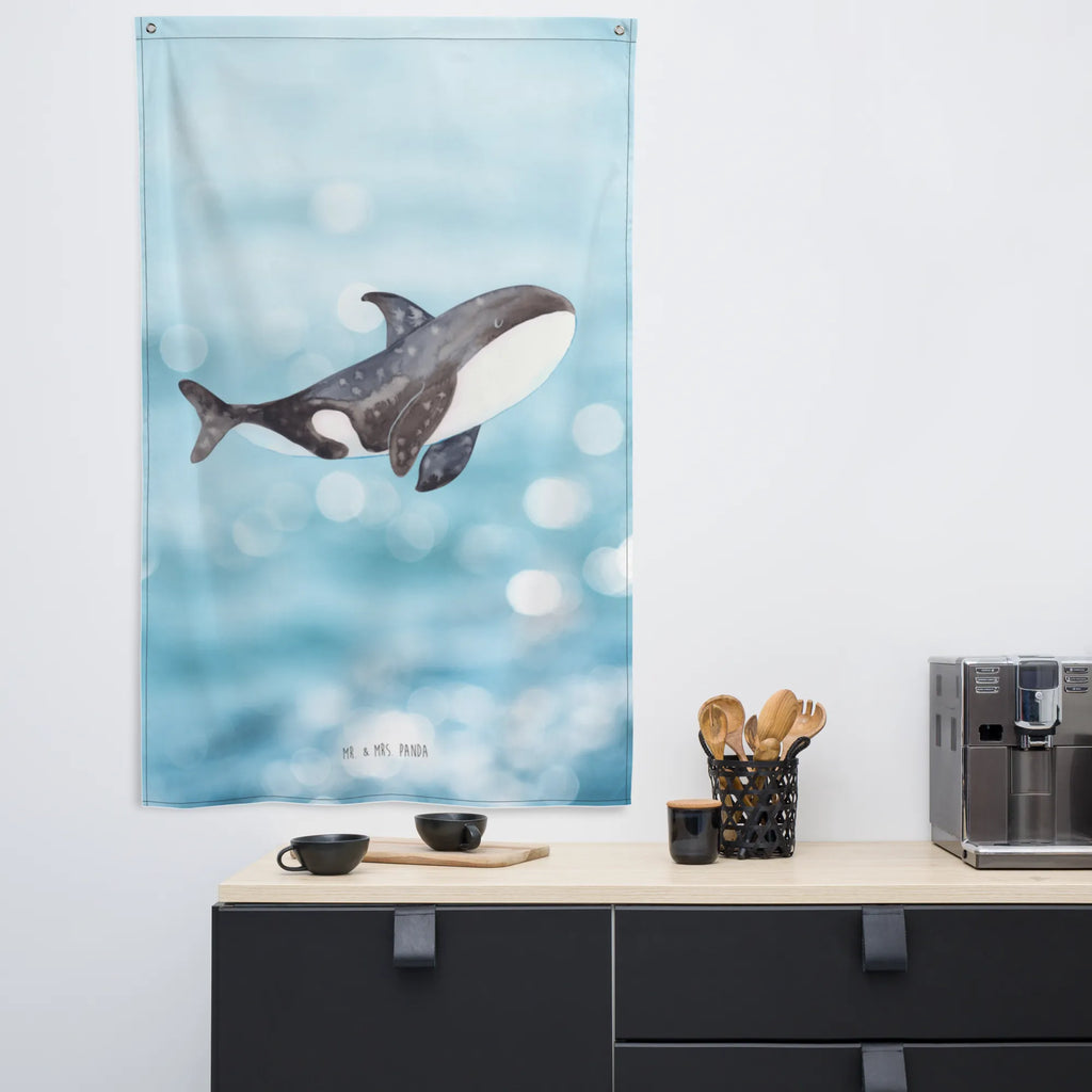 Wandteppich Orca Wandbehang, Dekoration, Boho, Wandteppich, Wandtuch, Wanddeko, Tapisserie, Tapestry, Wandbild, Textil-Kunst, Schmuck-Wandbehang, Wand Deko, Kinderzimmer, Kinderzimmer Wand, Kinderzimmer Deko, Kinderzimmer Wanddeko, Meerestiere, Meer, Urlaub, Orca, Orcas, Killerwal, Wal, Möglichkeiten, Büro, Arbeit, Motivation, Selbstliebe, Neustart, Startup