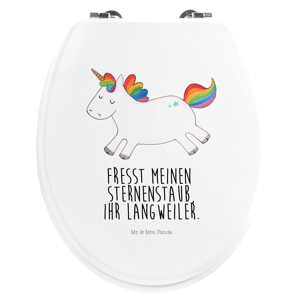 Motiv WC Sitz Einhorn Happy Klobrille, Klodeckel, Toilettendeckel, WC-Sitz, Toilette, Einhorn, Einhörner, Einhorn Deko, Pegasus, Unicorn, glücklich, fröhlich, Spaß, Freude, Lebensfreude, witzig, spannend, Lächeln, Lachen