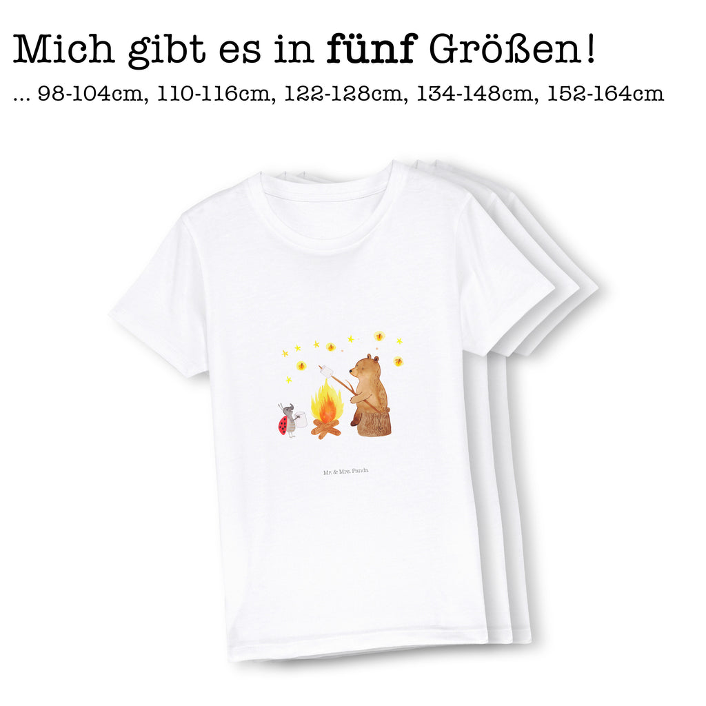 Organic Kinder T-Shirt Bär & Marienkäfer Lagerfeuer Kinder T-Shirt, Kinder T-Shirt Mädchen, Kinder T-Shirt Jungen, Bär, Teddy, Teddybär, Lagerfeuer