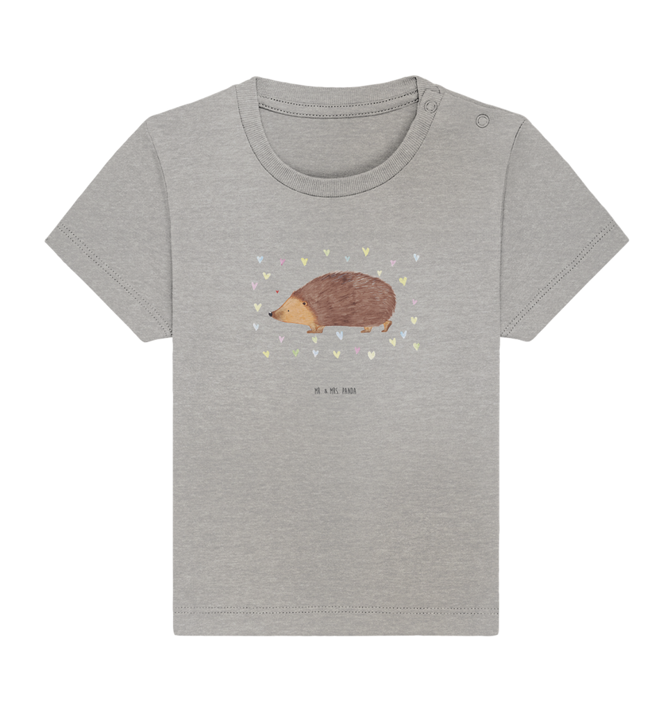 Organic Baby Shirt Igel Herzen Baby T-Shirt, Jungen Baby T-Shirt, Mädchen Baby T-Shirt, Shirt, Tiermotive, Gute Laune, lustige Sprüche, Tiere, Liebe, Herz, Herzen, Igel, Vertrauen, Kuss, Leben